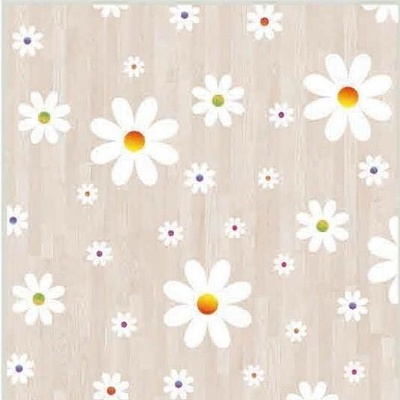 Ubrus PVC 105B, metráž, 20 m x 140 cm, kopretiny na hnědém podkladu, IMPOL TRADE