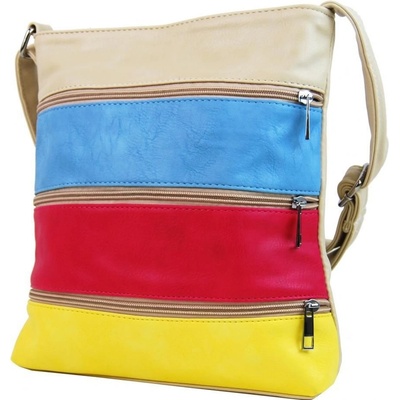 Sun-bags crossbody s pruhy H0438 béžová