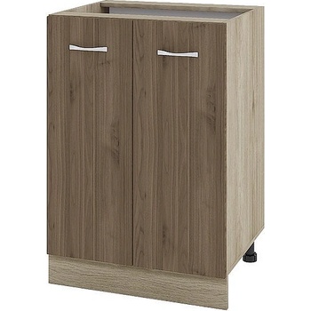 ИРИМ Долен шкаф за вграждане на мивка с две врати и рафт Сити АРО-22 дъб сонома арвен / орех адмирал 60 см