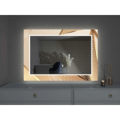 Artalo LED zrcadlo s dekorem D22 120 x 100 cm