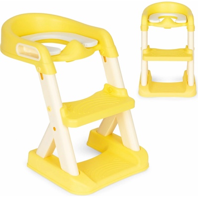 ECOTOYS Záchodová doštička s rebríkom žltá