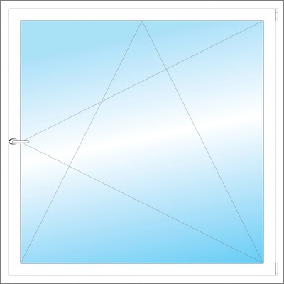 Okna Hned Plastové okno 1350 x 1350 mm bílé otevíravé a sklopné pravé