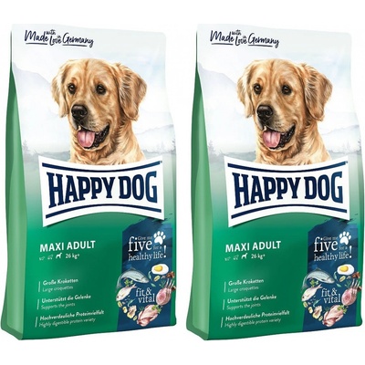 Happy Dog Maxi Adult Drůbež Jehněčí Ryby 2 x 14 kg