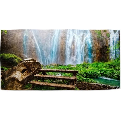 Sablio Uterák Posezení u vodopádu 50 x 100 cm