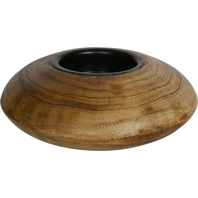 Dřevěný svícen z mangového dřeva na čajovou svíčku - 11*11*4cm - Mars & More