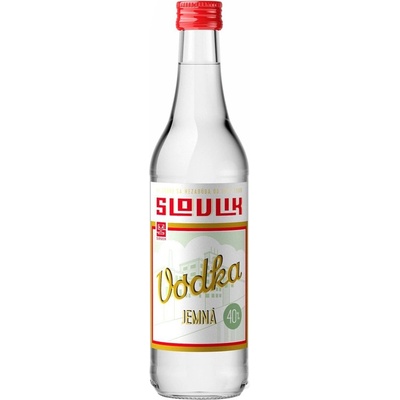 Slovlik Vodka Jemná 40% 0,5 l (čistá fľaša)