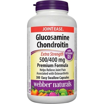 Webber Naturals Glucosamine Chondroitin with Vitamin D3, 500/400 mg, 300 капсули, Webber Naturals (5255 WN)