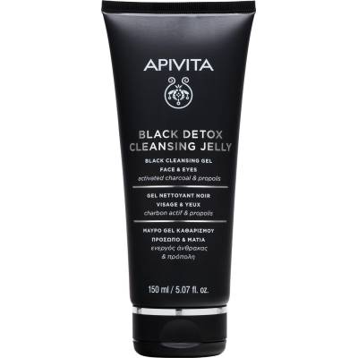 APIVITA Face Cleansing Детоксикиращ гел с черен въглен и прополис, 150 ml