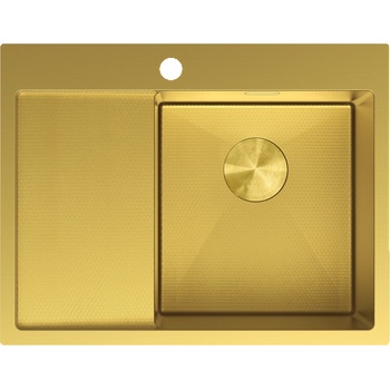 Mexen Exar стоманена кухненска мивка с 1 камера с отцедник, дясна 620 x 480 мм, (6432621005P-55HC)