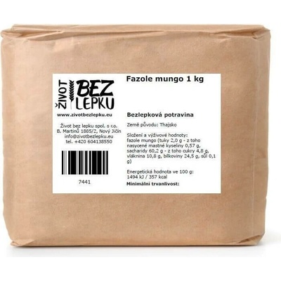 Život bez lepku Fazole mungo 1 kg