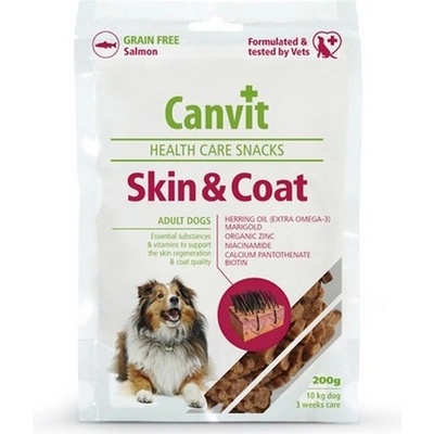 Canvit Snack Skin&Coat polomäkká funkčná pre psov 200 g