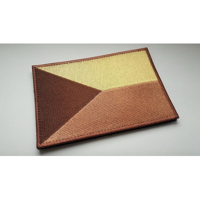 Vyšívaná vlajka na suchý zip Česká republika TA® 13 cm x 9 cm – Písková