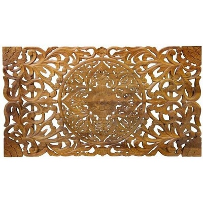 Lakšmi Obraz na zeď Retro 160 × 90 × 3 cm ručně vyřezávaný z masivu mango