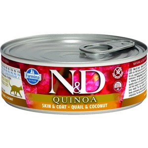 N&D Adult Quinoa Skin & Coat quail & coconut tin 80 g