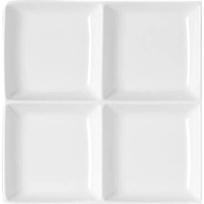 RAK Porcelain Minimax talíř čtvercový, 4 segmenty 20 × 20 cm
