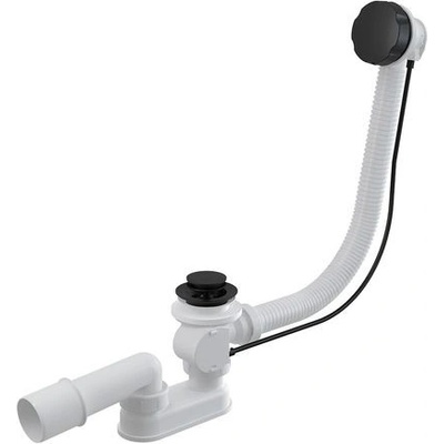 Alcadrain Automatický vaňový sifón kompletný 57 cm, čierno-matný A55BLACK