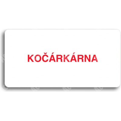 ACCEPT Piktogram KOČÁRKÁRNA - bílá tabulka - barevný tisk bez rámečku