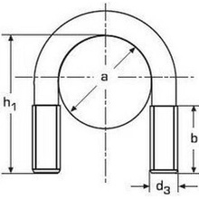 Killich třmen tvar U M10 ZINEK 65x35x35 DN 15 DIN 3570