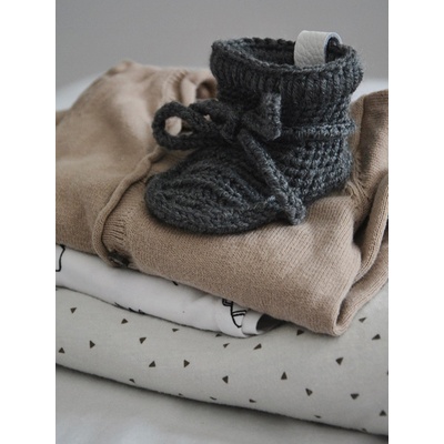 Withloveboots papučky Classic so šnúrkami tmavosivé