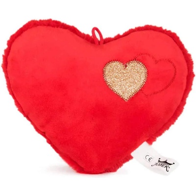 Плюшено сърце рабит с глитер