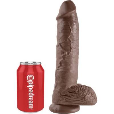 King Cock 10" Cock Brown 25.4 Cm