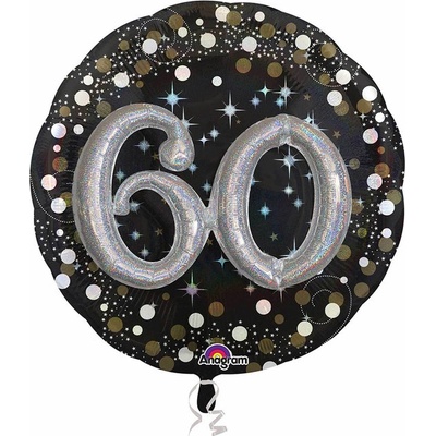 Amscan Fóliový balón 60 Gold Diamonds 43cm