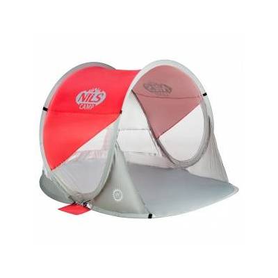 Self-extending beach tent NILS CAMP NC3142 red-grey