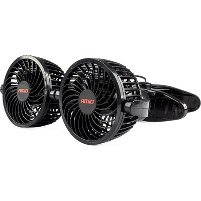 Amio Ventilátor do auta 12V 100 mm na klips, dvojitý | – Hledejceny.cz