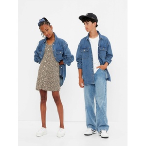GAP Детска дънкова oversize риза Unisex GAP GAP | Sin | Момчешки | 140