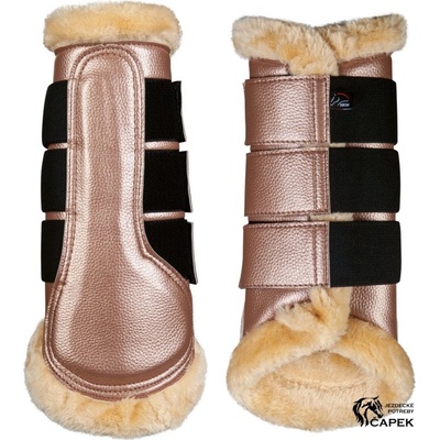 HKM Drezurní chrániče COMFORT PREMIUM FUR Rosegold