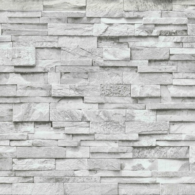 Tapeta Erismann vinylová 3D imitace kamene břidlice šedo-stříbrná 53x10,05 m