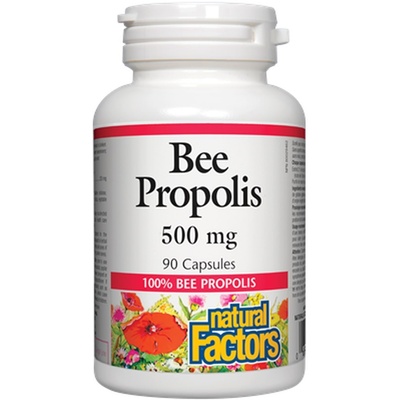 Natural Factors Bee Propolis, 500 mg, 90 капсули, Natural Factors (3161 NF)