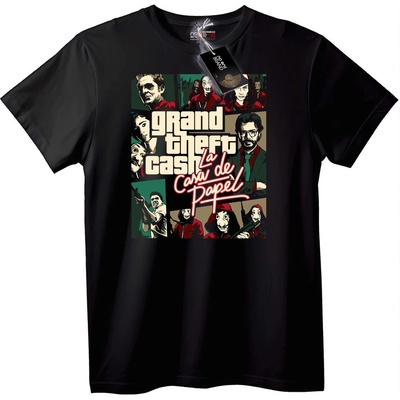NOONEBRAND Тениска GTA x La Casa de Papel - M, Black