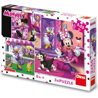 Dino WD Deň s Minnie 3 x 55 dielov