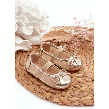 Jellema dětské balerínky s mašlí zlaté