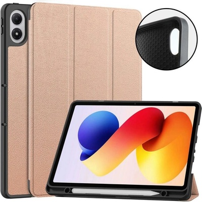 Vsetkonamobil 126870 LEATHER Zaklápací kryt pre Xiaomi Redmi Pad 2 Pro ROSE GOLD