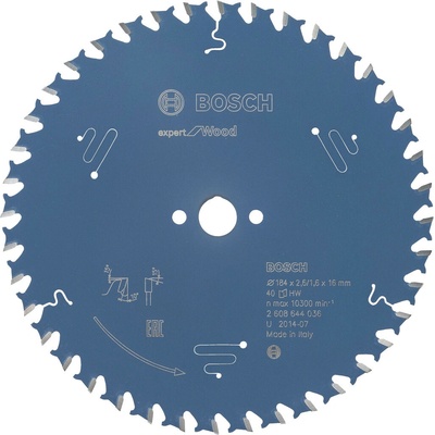 Bosch Pílový kotúč Expert for Wood 184 x 16 x 2,6 mm, 40 1ks 2608644036