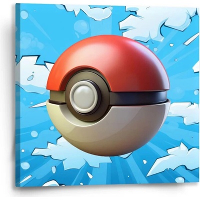 Sablio Obraz Pokemon ball Obloha - 50x50 cm