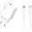 YOOUP Мрежово зарядно устройство с 1xUSB + 1xUSB-C гнездо + Lightning кабел Yooup 20W NC56-D (NC56-D + NB36-CL-1M)