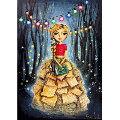 Magnolia - Puzzle Romi Lerda: Bookworm Girl - 1 000 piese