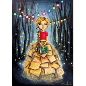 Magnolia - Puzzle Romi Lerda: Bookworm Girl - 1 000 piese
