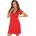 Donna Нощница Koszulka-Roma-Red-CzerwonyV-59582-Czerwony - Бордо, размер 40