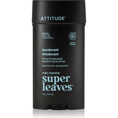 ATTITUDE Super Leaves Men Deodorant дезодорант за мъже Eucalyptus & Sage 75 гр