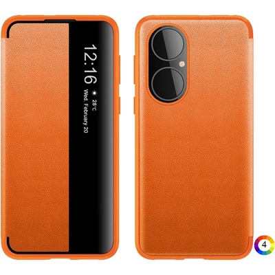 Huawei P50 View Window Кожен Калъф и Протектор