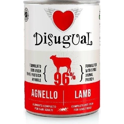 Disigual Консерва куче disugual 96% агнешко един източник на животински протеин, за пораснали кучета от всички породи - АГНЕ, ПАСТЕТ
