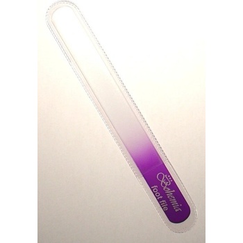 Bohemia Crystal pilník na nechty velký skleněný 200 mm fialový