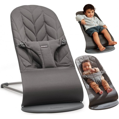 BabyBjörn Bouncer Bliss Anthracite cotton Petal – Zboží Mobilmania