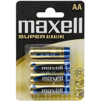 Maxell Батерии Maxell - супер алкални, 4бр AA (LR6), 1, 5V (без живак) 18730 (18730)