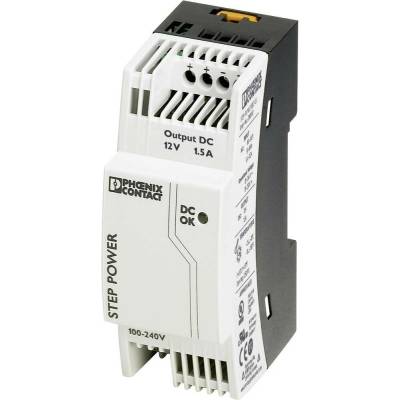 Phoenix Contact STEP-PS/1AC/12DC/1.5 sieťový zdroj na montážnu lištu (DIN lištu), 12 V/DC, 1.65 A, 18 W, výstupy 1 x