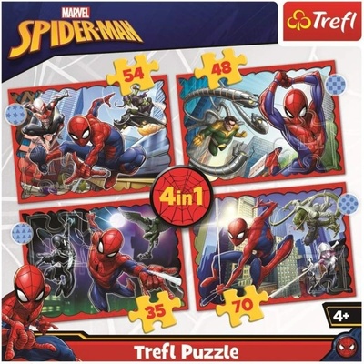 TREFL Hrdinný Spiderman 4v1 35,48,54,70 dílků